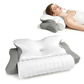 Almohada Cervical Con Forma De Mariposa De Rebote Lento Y Núcleo Para Dormir Sin Presión.