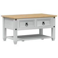 mesa de cafe con cajon 85 x 50 x 45 cm madera de pino macizo vidaxl