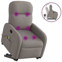 sillon de salon  silla  sillon reclinable de masaje elevable tela gris taupe cfw99669