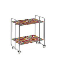 carrito auxiliar plegable bauhaus con ruedas r armazon metalico gris 2 niveles 4 posiciones ajustables29