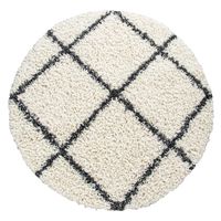 alfombra peluda kalea crema 200 cm redondo