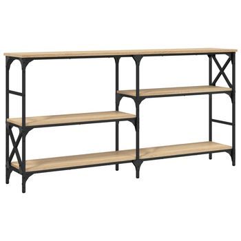 Mesa Consola Madera De Ingeniería Roble Sonoma 150x29x76,5 Cm Vidaxl