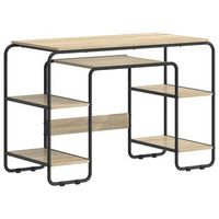 escritorio con almacenamiento roble sonoma 1135 x 52 x 755 cm vidaxl