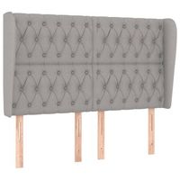 cabecero con orejas de tela gris claro 163x23x118128 cm vidaxl