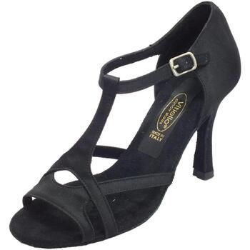Vitiello Dance Shoes Zapatos de tacón 402 Raso nero forma para mujer