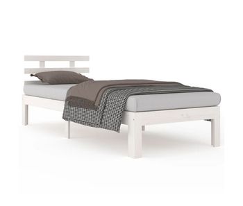 Estructura de cama madera maciza blanco 90x200 cm