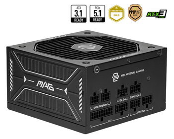 Fuente Alimentación 650W MSI MAG A650GLS PCIE5 80 PLUS Gold Fully-Modular Negro