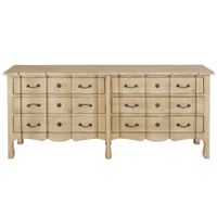 comoda doble de 200 cm de madera de mango maciza