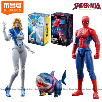 Bloques de Construcción BLOKEES, Marvel Hero Beyond: Nuevo Día de Spider-Man, Susan Storm Richards, Jeff The Land Shark, Modelo de Juguete para Armar