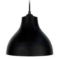 lampara de suspension  campana metal pantalla negro