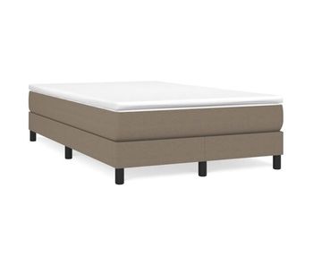 Estructura de cama box spring tela gris taupe 120x200 cm