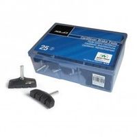 xlc bs-c01 caja de 25 pares de zapatas de freno cantilever 53 mm negras