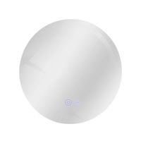 beeskow - espejo de bano led de vidrio blanco 50 cm