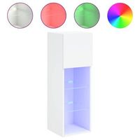 mueble para tv con luces led blanco 305x30x90 cm vidaxl