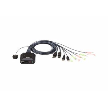 Interruptor KVM Aten CS22DP 2 puertos DisplayPort USB con cable