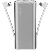 sandstrom s60pbsl17 portable power bank - silver silver