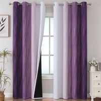 cortinas blackout de gradiente ombre 84x52