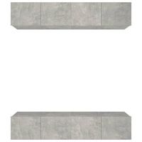 muebles tv 4 uds madera contrachapada gris hormigon 80x30x30 cm vidaxl