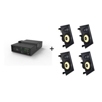 Altavoces Vivolink Subwoofer y 4 in-wall cableados 110W con control rotativo