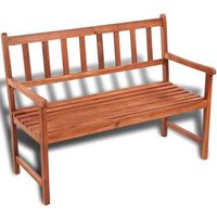 banco de jardin madera maciza de acacia 120 cm vidaxl