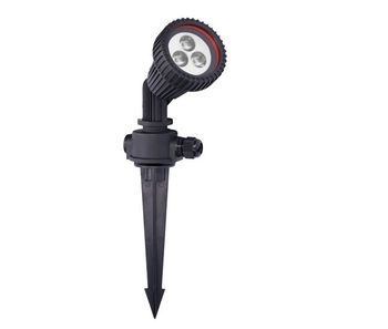 Forlight tidian (4uds) foco proyector de exterior para jardín ip65. con pincho para césped. para bombilla gu10. color negro