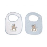 set de 2 baberos de rizo dreamy flight azul