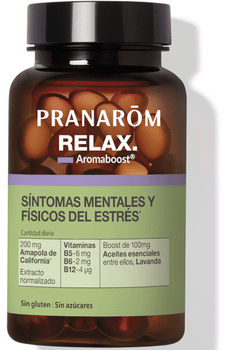 Pranarôm Aromaboost RELAX Síntomas Mentales y Físicos del Estrés 60 Cápsulas