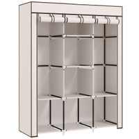 armario de tela 125x43x1625 cm crema
