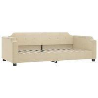 cama para adulto  cama individual  sofa cama tela color crema 90x200 cm