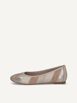 CAPRICE Ballerina, brown, made of Leather with Block heel, Size 41