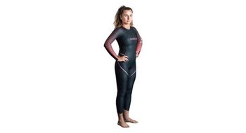 Nabaji neopreno ows 900 traje de bano para mujer negro   rojo