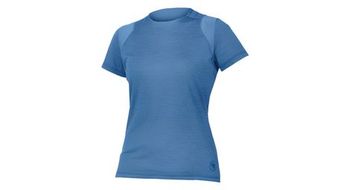 Maillot de manga corta  p  em  strong endura singletrack mujer azul acero  strong   em   p