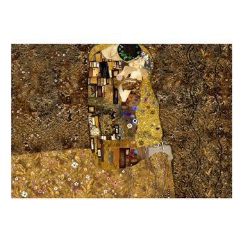 Papel Pintado 3d - Klimt Inspiration - Golden Kiss (400x280 Cm)