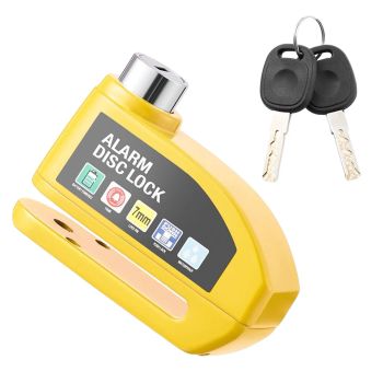 Alarma de seguridad con candado de advertencia para bicicleta. Batería de gran capacidad impermeable y cerradura de rued