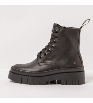 Art para mujer. 119531101003_001 Botines de piel 1953 Nappa Black/Amberes (37), Negro, Plano, 1 a 3cm, Casual
