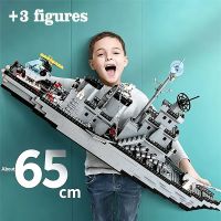 bloques de construccion de barco de guerra de la armada de 65 cm modelo de barco del ejercito 6 en 1 bloques de construccion multiforma juego de juguetes para ninos
