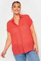 yours camisa coral de rayas manga sisa mujer curvy y tallas grandes yours