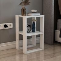 mesita de noche bonete 1 estante blanco 55x34x30 cm