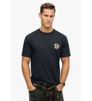 Superdry para hombre. M1012210A Camiseta gráfica Merchant Store marino (XXL), Casual, Algodón, Manga corta