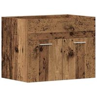 mueble de bano para lavabo de madera antigua 60x385x46 cm