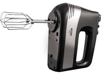 Amasadora de mano - KOENIC KHM 50522, 500 W, 5 Niveles velocidad, Función turbo, Negro