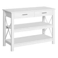 mesa consola 105x40x76cm blanco