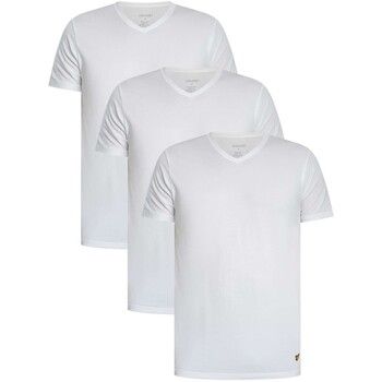 Lyle & Scott Camiseta Pack de 3 camisetas básicas de cuello en V para estar en casa. para hombre