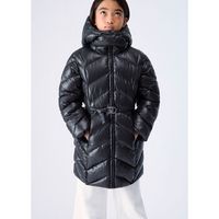 liu jo chaquetas chaqueta acolchada larga con capucha para nina