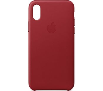 APPLE iPhone X Leather Case - Red, Red