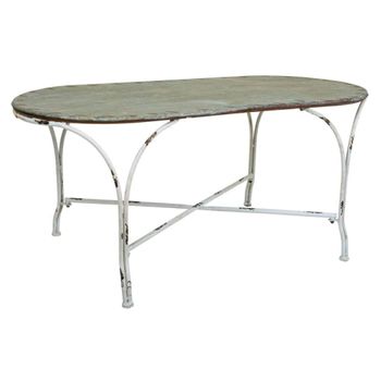 Mesa de centro de metal 120.5x65x52h cm gris