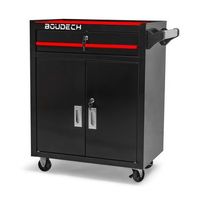 buddy - carro de taller de dos puertas con cajon y cerradura armario de garaje con ruedas autobloqueantes