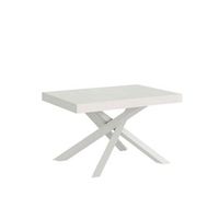 mesa extensible volantis premium 130234x90 cm fresno blanco patas blancas