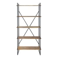 estanteria de abeto y metal antracita de 180 cm