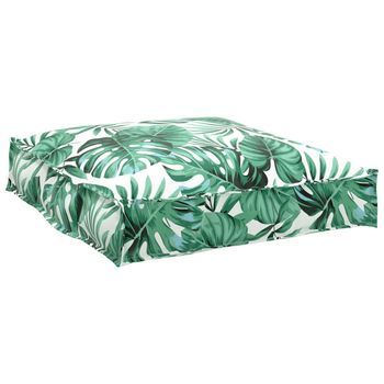 Cojín Tela Oxford Patrón De Hoja 70 X 70 X 12 Cm Vidaxl